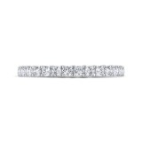 Shah Luxury 14K White Gold 3/4 Run Round Diamond Wedding Band photo