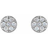 14K White 3/8 CTW Diamond Cluster Earrings photo 2