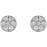 14K White 3/8 CTW Diamond Cluster Earrings photo 2