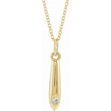 14K Yellow .03 CTW Diamond Geometric 16-18 Necklace photo