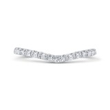 Shah Luxury 14K White Gold Half Run Diamond Wedding Band photo