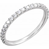 14K White 3/8 CTW Diamond Band photo