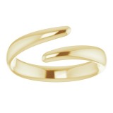 14K Yellow Bypass Ring photo 3