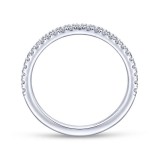 Gabriel & Co. 14k White Gold Contemporary Anniversary Wedding Band photo 2