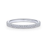 Gabriel & Co. 14k White Gold Contemporary Anniversary Wedding Band photo