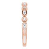 14K Rose 1/4 CTW Diamond Anniversary Band photo 4