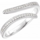 14K White 1/6 CTW Diamond Ring photo