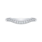 Shah Luxury 14K White Gold Round Diamond Wedding Band photo