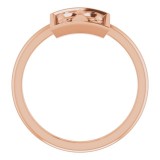 14K Rose Vintage-Inspired Cross Ring photo 2