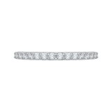 Shah Luxury 14K White Gold Round Diamond Wedding Band photo