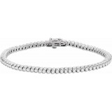 14K White 2 3/4 CTW Diamond 7 Line Bracelet photo