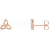 14K Rose Celtic-Inspired Trinity Earrings photo