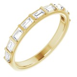 14K Yellow 5/8 CTW Diamond Straight Baguette Anniversary Band photo