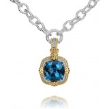 Vahan 14k Gold & Sterling Silver London Blue Topaz Pendant photo