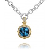 Vahan 14k Gold & Sterling Silver London Blue Topaz Pendant photo