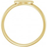 14K Yellow Round Engravable Ring photo 2