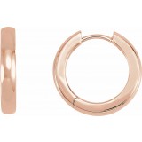 14K Rose 17.5 mm Hinged Hoop Earrings photo