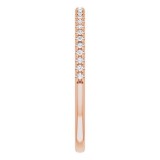 14K Rose 1/8 CTW Diamond French-Set Anniversary Band photo 4