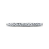 Shah Luxury 14K White Gold Round Diamond Wedding Band photo