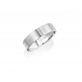 Henri Daussi 6mm Men's Wedding Band  Platinum White 2 BAG 0.11 Ctw. photo 2