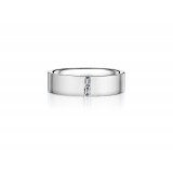 Henri Daussi 6mm Men's Wedding Band  Platinum White 2 BAG 0.11 Ctw. photo