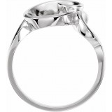 14K White Freeform Ring photo 2