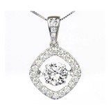 Gems One 14KT White Gold & Diamond Rhythm Of Love Neckwear Pendant  - 1-1/4 ctw photo