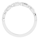 14K White 1/4 CTW Diamond Leaf Ring photo 2