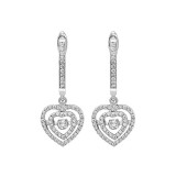 Gems One 14KT White Gold & Diamond Rhythm Of Love Fashion Earrings   - 1/2 ctw photo