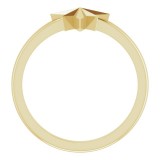 14K Yellow Starburst Ring photo 2