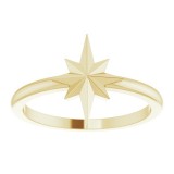 14K Yellow Starburst Ring photo 3