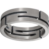 Titanium Flat Band with Cutout Design photo