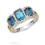 Vahan 14k Gold & Sterling Silver London Blue Topaz Ring photo