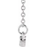 14K White Infinity-Inspired 16-18 Bar Necklace photo 2