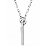 14K White V 16.5 Necklace photo 2