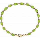 14K Yellow Peridot 7.25 Bracelet photo