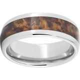 Serinium Domed Band with Medium Distressed Copper Inlay photo
