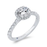 Shah Luxury 18K White Gold Diamond Engagement Ring (Semi-Mount) photo 2