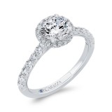 Shah Luxury 18K White Gold Diamond Engagement Ring (Semi-Mount) photo 2