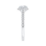 Shah Luxury 18K White Gold Diamond Engagement Ring (Semi-Mount) photo 3