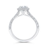 Shah Luxury 18K White Gold Diamond Engagement Ring (Semi-Mount) photo 4