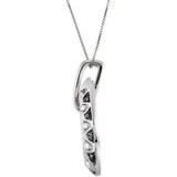 14K White 1/2 CTW Black & White Diamond 18 Necklace photo 2