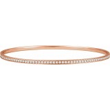 14K Rose 1 1/2 CTW Diamond Bangle Bracelet 7 photo