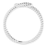 14K White Rope Knot Ring photo 2
