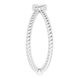 14K White Rope Knot Ring photo 4