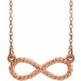 14K Rose Rope Infinity-Inspired 18 Necklace photo