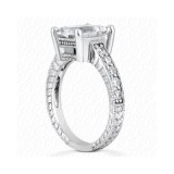 14k White Gold Diamond Semi-Mount Antique Engagement Ring photo 3