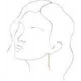 14K Yellow Geometric Chain Earrings photo 3