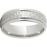 Modern Gold 6mm 14K White Gold Ring with Rounded Edges and Moon Finish photo