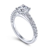 Gabriel & Co. 14k White Gold Classic Straight Engagement Ring photo 3